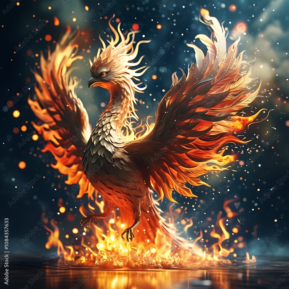 Phoenix of Rebirth and Power with Stunning Details Phoenix of Rebirth and Power with Stunning Details