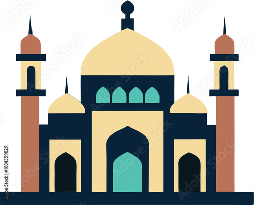 taj mahal vector illustration