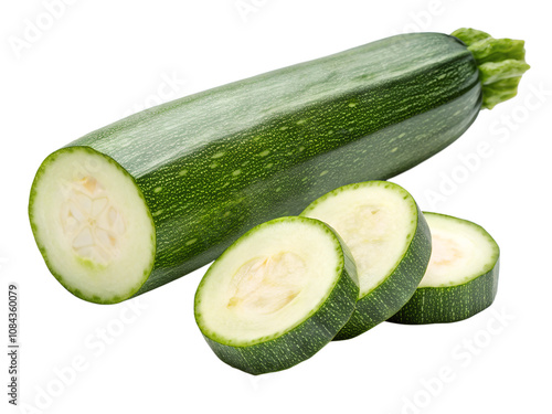 zucchini isolated on white background