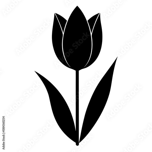 black and white flower