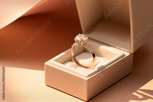 wedding rings in a box photo