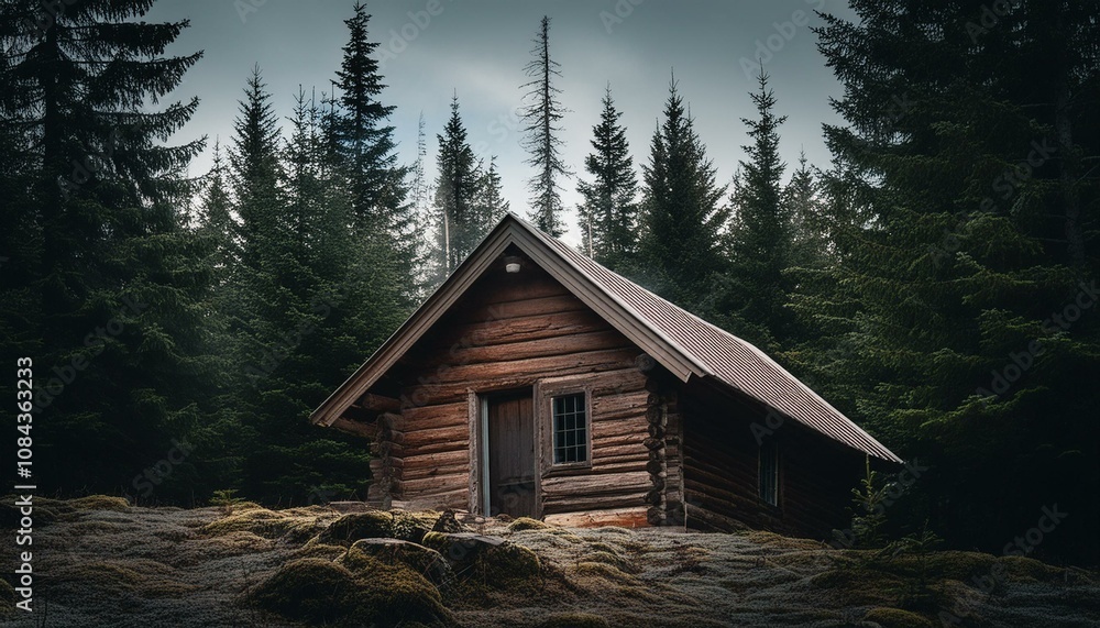Cabin in the dark woods Cabin in the dark woods