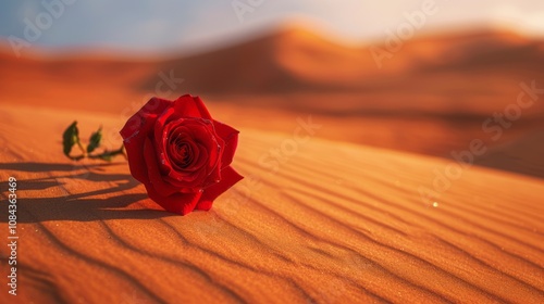 dessert dune, a red rose, advertising photograhy photo