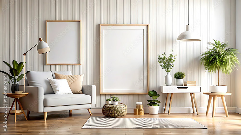 Mock up poster frame in luxury style interior background, 3D render, white Mock up Mock up poster frame in luxury style interior background, 3D render, white Mock up