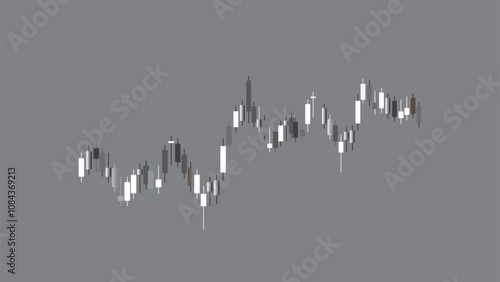 stock market candlestick chart pattern, up market, forex market simple design.