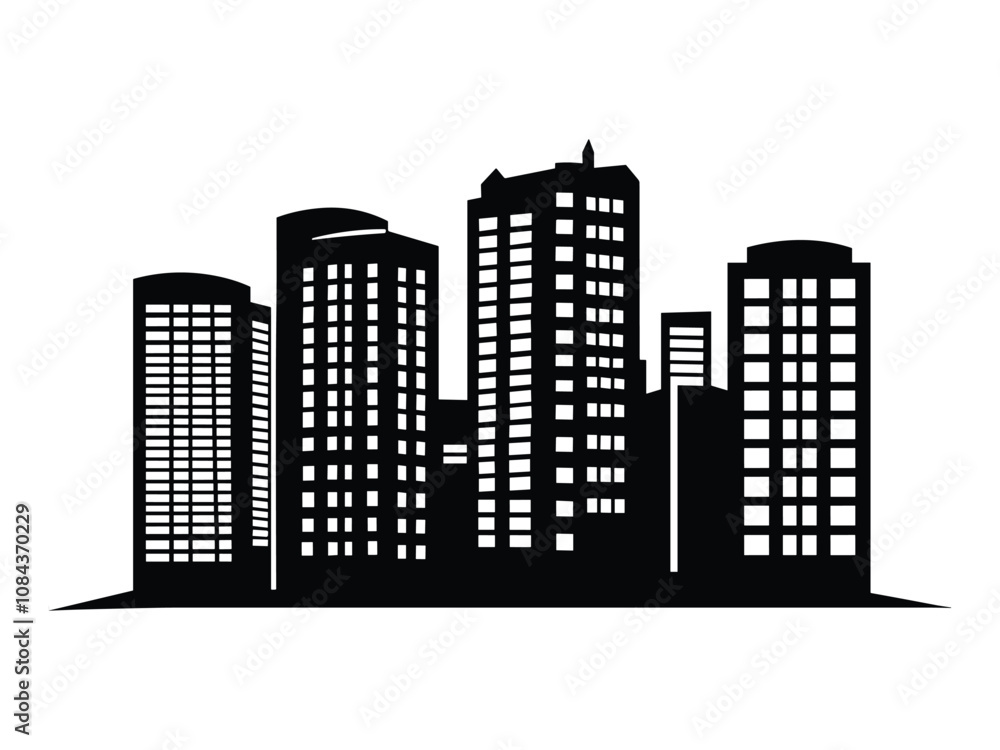City Silhouette Vector Set Urban Skyline Panorama and Border Collection Architecture Design. City Silhouette Vector Set Urban Skyline Panorama and Border Collection Architecture Design.