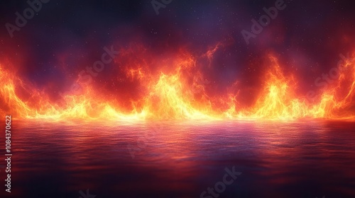 isolated image of fiery flames, emphasizing the warmth and intensity of fire, suitable for thematic design or illustrative purposes