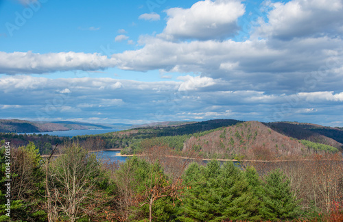 vioew of the quabbin reservoir  from the enfield look out