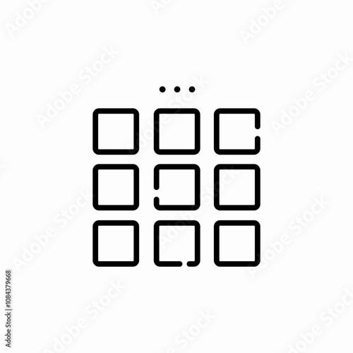 applications menu icon sign vector