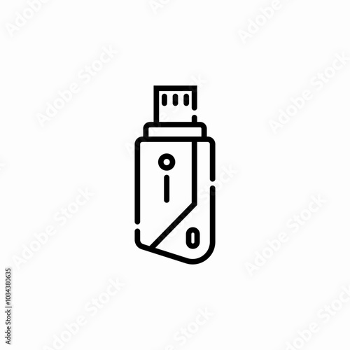 flash drive icon sign vector