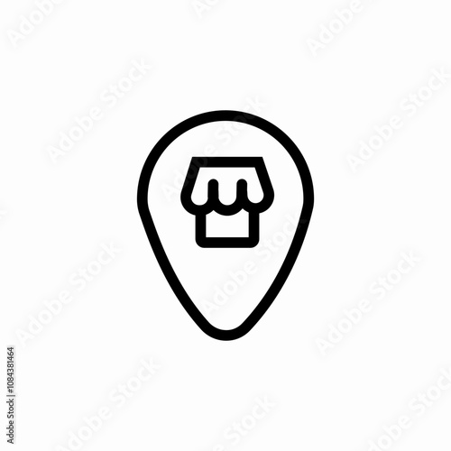 store location icon sign vector