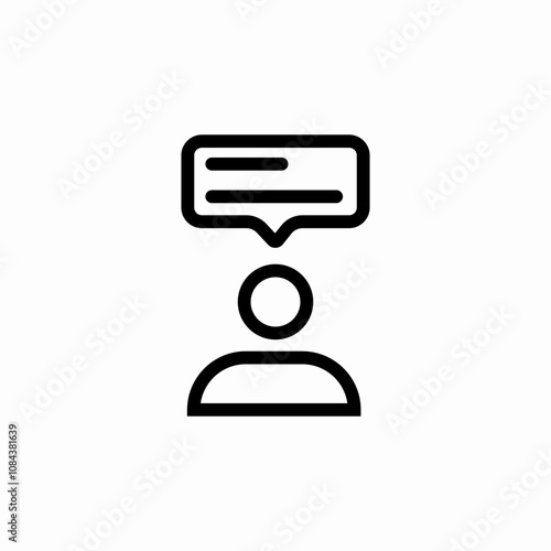 user speech bubble icon sign vector