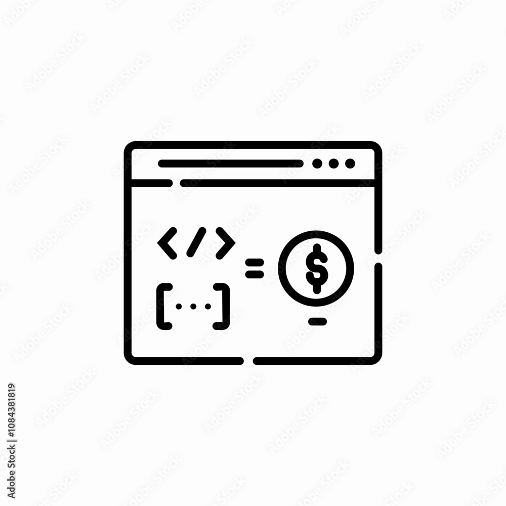 website money icon sign vector website money icon sign vector