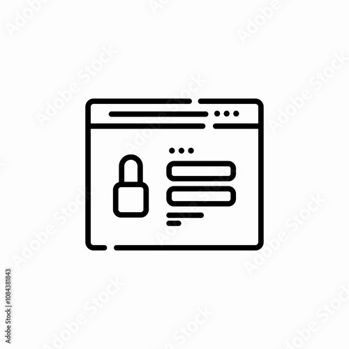 website security icon sign vector