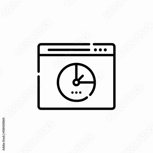 website performance icon sign vector