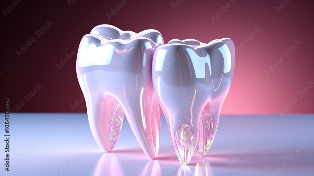 Shiny White Teeth 3D Model Shiny White Teeth 3D Model