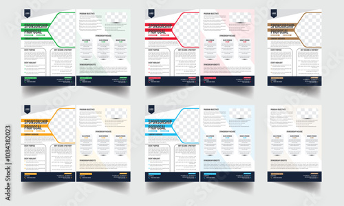 Sponsorship Proposal Brochure Template, project proposal, Technical Data Sheet layout template. Product Catalogue & modern a4 product catalog design template, Minimalist product brochure template 