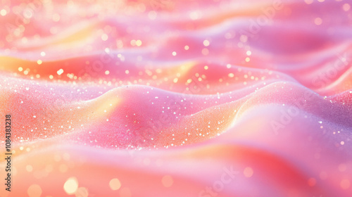 Close-up of abstract pastel pink background, a gradient of pastel pink to pastel orange.