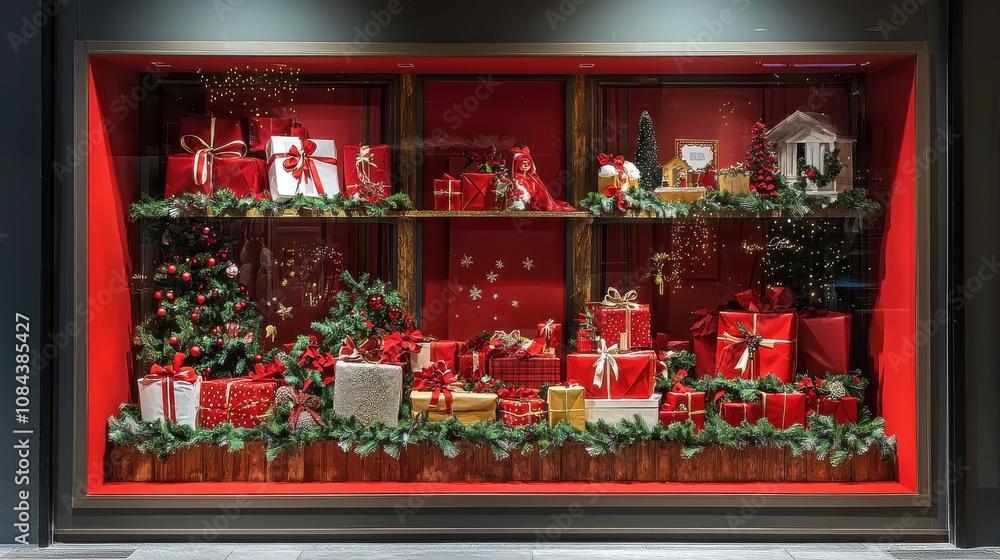 Christmas Window Display with Special Offers Christmas Window Display with Special Offers