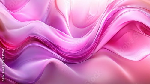 Soft pink and purple fabric waves flowing gracefully in a serene abstract design that evokes calmness and elegance in modern decor