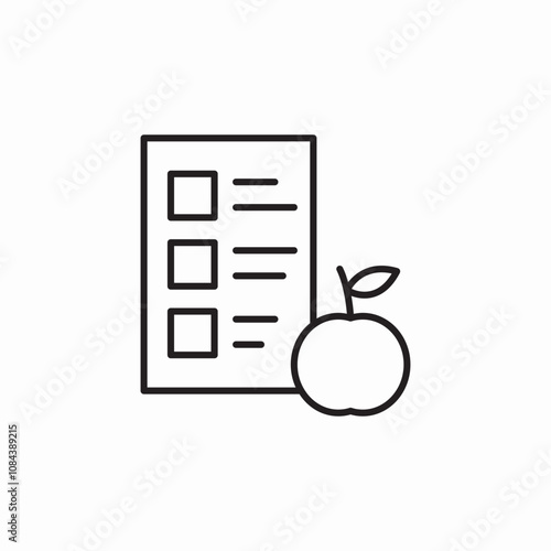 healthy food check list icon sign vector