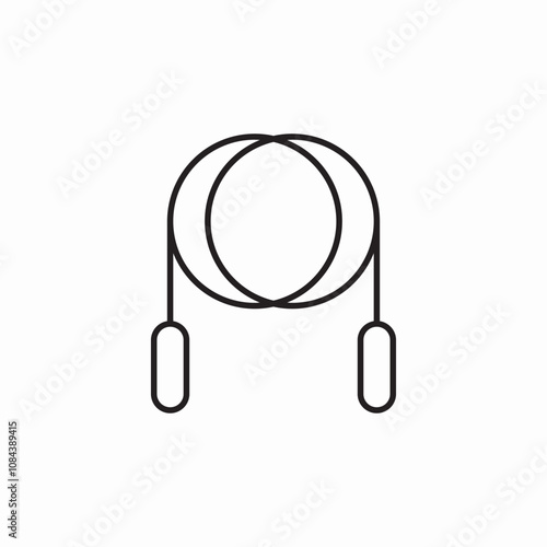 jumping rope sports icon sign vector