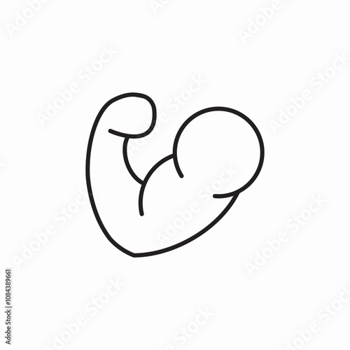 muscle arm icon sign vector