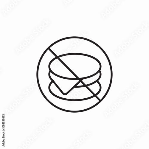 no junk food icon sign vector