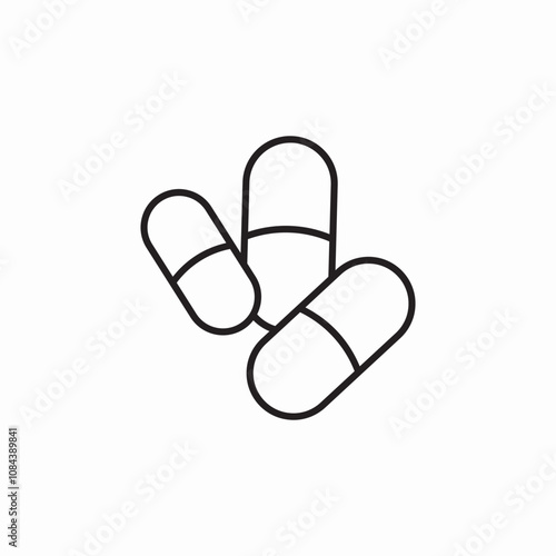 pills capsules icon sign vector