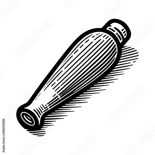 Simple Vector Icon of a Bombilla – Logo Design Illustration