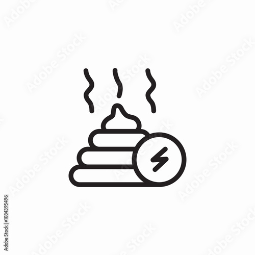 energy from excrement icon sign vector