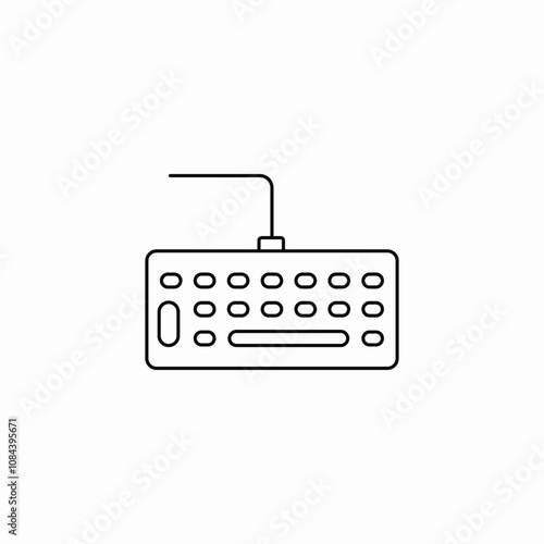 keyboard computer icon sign vector