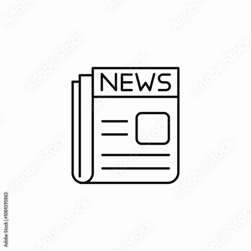 newspaper news icon sign vector