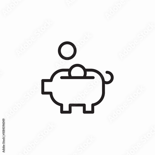 piggy bank icon sign vector