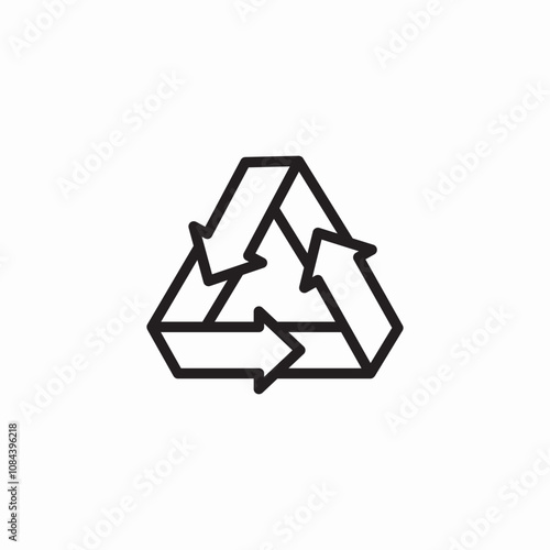 recycle arrows icon sign vector