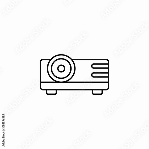 video projector icon sign vector