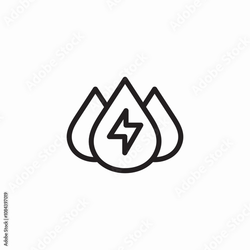 water energy icon sign vector