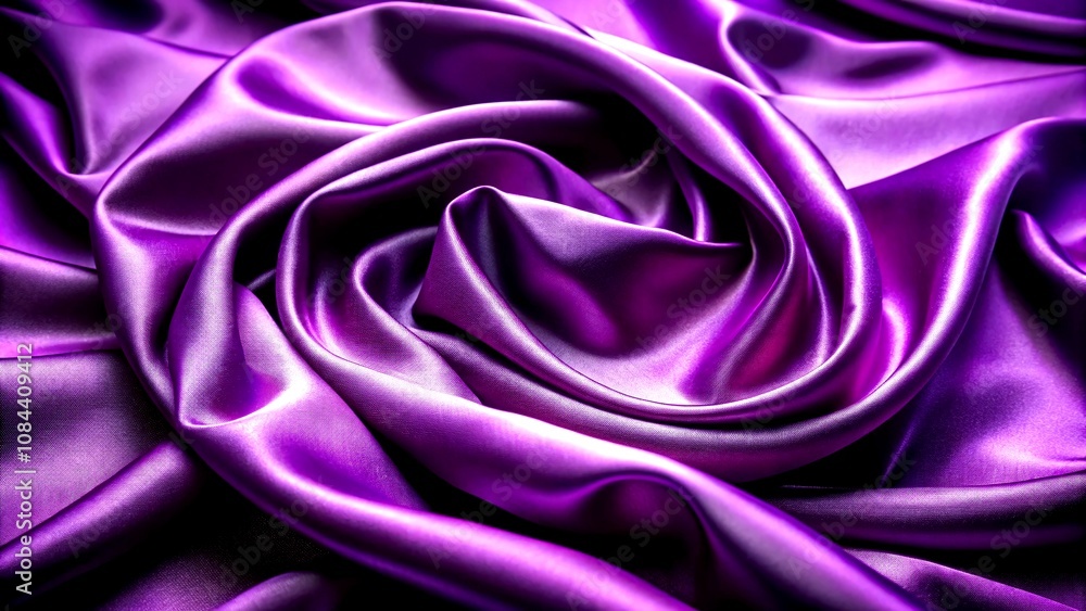 Captivating Close-Up of Luxurious Purple Satin Fabric with Intricate Textures and Rich Color Depth for Elegant Textile and Fashion Inspirations Captivating Close-Up of Luxurious Purple Satin Fabric with Intricate Textures and Rich Color Depth for Elegant Textile and Fashion Inspirations