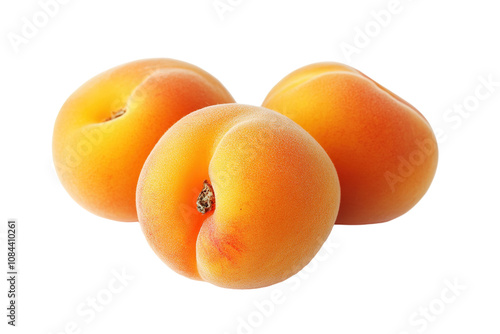 Three oranges are . on transparent background.