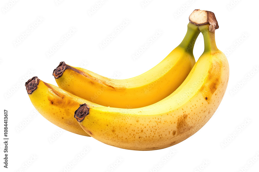 Two bananas are sitting. on transparent background. Two bananas are sitting. on transparent background.