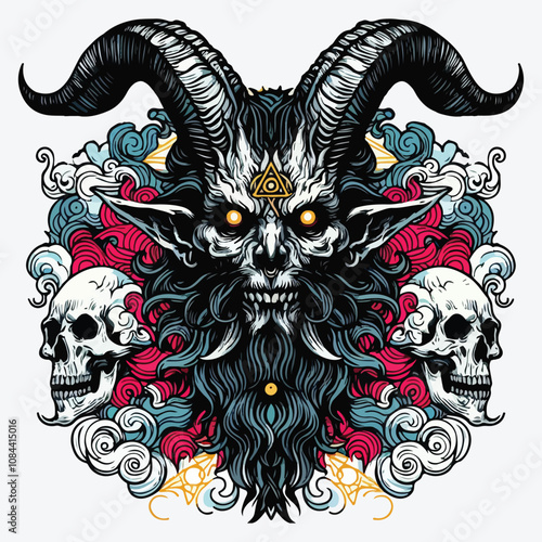 Baphomet. stock illustration