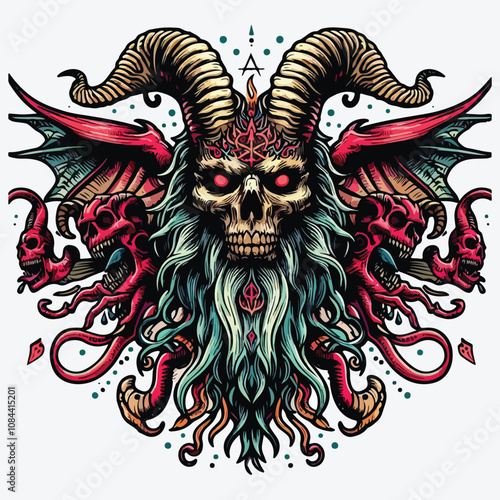 Baphomet. stock illustration