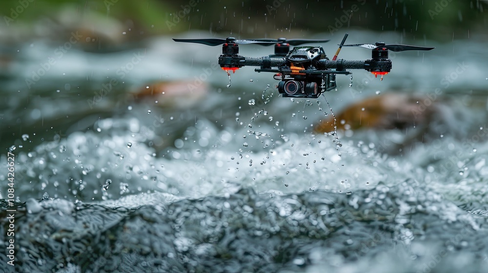 Fototapeta premium Drone in a River