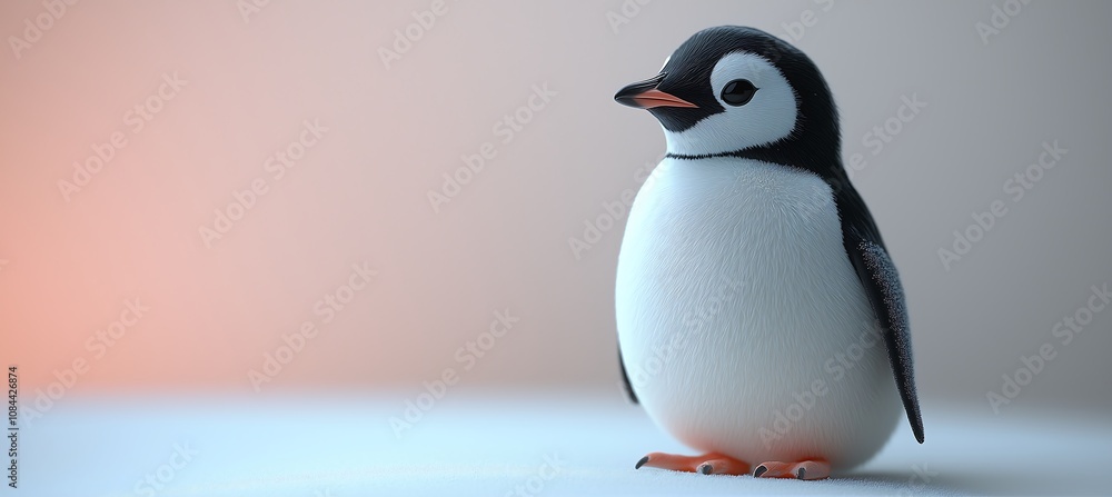 Obraz premium E-commerceHighlight:AdorablePenguinToy,商品プロモーションにぴったりな愛らしいペンギンのおもちゃ.GenerativeAI