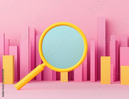 keyword SEO and analytics concept. keyword SEO and research concept. Search intent research tool categorizing keywords by user intent, organized segmentation, 3D illustration photo