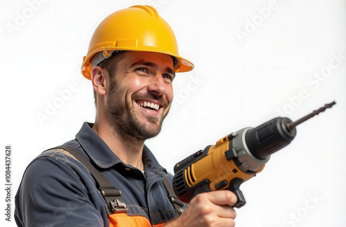 advertising photo portrait of a builder  photo