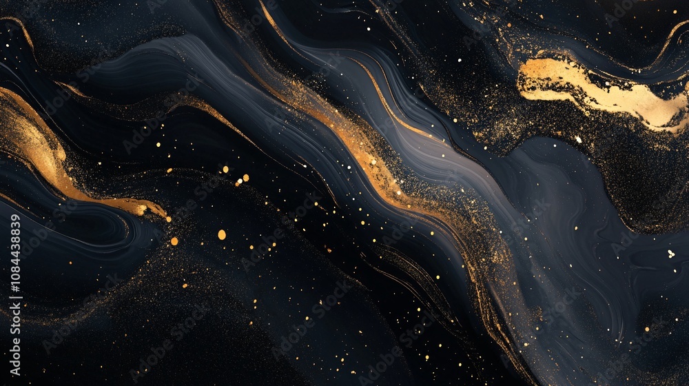 Abstract Black and Gold Marble Texture Luxury Swirls and Glitter Abstract Black and Gold Marble Texture Luxury Swirls and Glitter