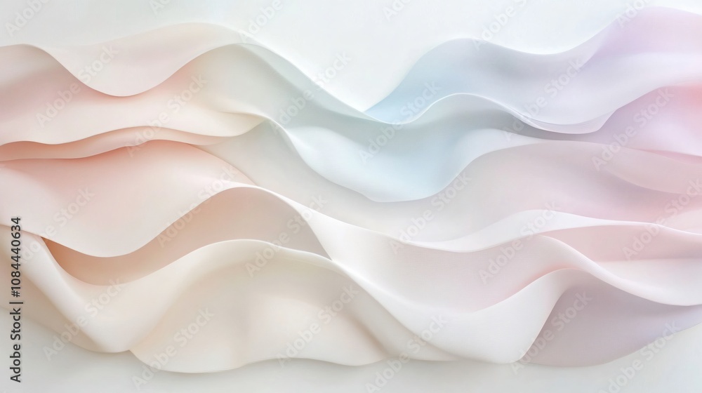 Abstract Pastel Waves Soft, Flowing Fabric Texture Background Abstract Pastel Waves Soft, Flowing Fabric Texture Background
