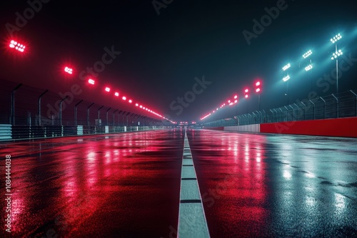 Racing circuit red lights photo