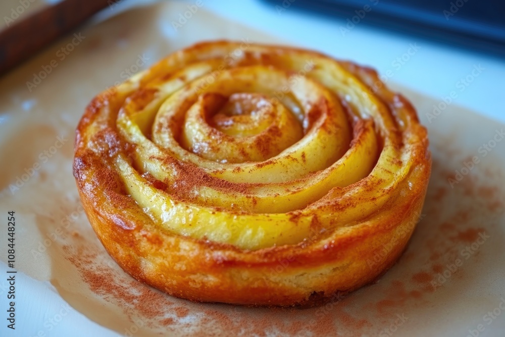 Fototapeta premium Baked Apple Tart with Aromatic Cinnamon